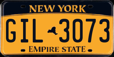 NY license plate GIL3073