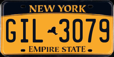 NY license plate GIL3079
