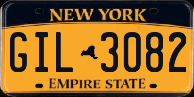NY license plate GIL3082