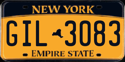NY license plate GIL3083