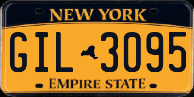 NY license plate GIL3095