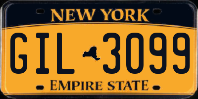 NY license plate GIL3099