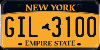 NY license plate GIL3100