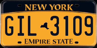 NY license plate GIL3109