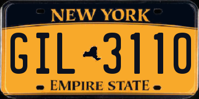 NY license plate GIL3110