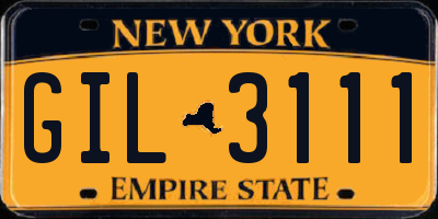 NY license plate GIL3111