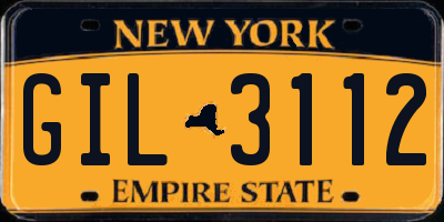 NY license plate GIL3112