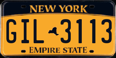 NY license plate GIL3113