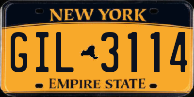 NY license plate GIL3114