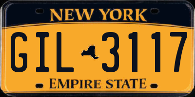 NY license plate GIL3117