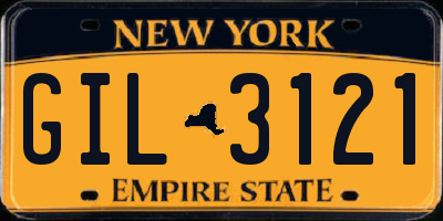 NY license plate GIL3121