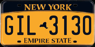 NY license plate GIL3130