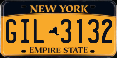 NY license plate GIL3132