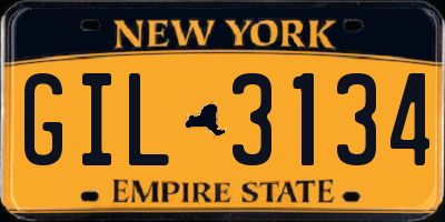NY license plate GIL3134