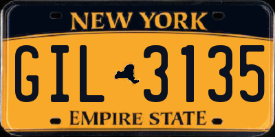 NY license plate GIL3135
