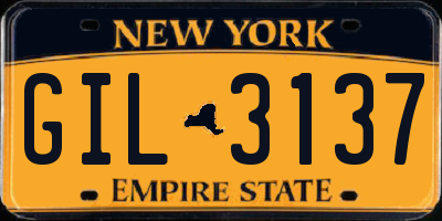 NY license plate GIL3137