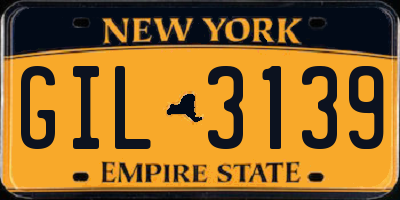 NY license plate GIL3139