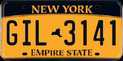 NY license plate GIL3141