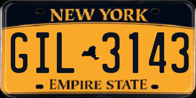 NY license plate GIL3143