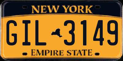 NY license plate GIL3149