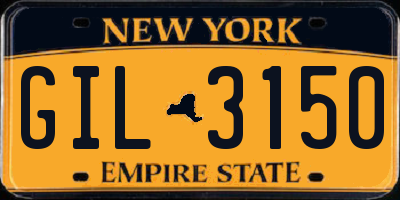 NY license plate GIL3150