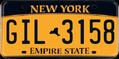 NY license plate GIL3158