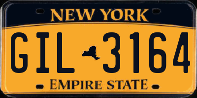NY license plate GIL3164