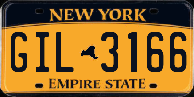 NY license plate GIL3166