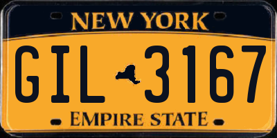 NY license plate GIL3167