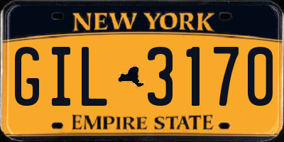 NY license plate GIL3170