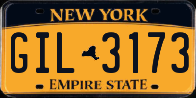 NY license plate GIL3173