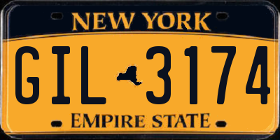 NY license plate GIL3174