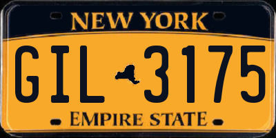 NY license plate GIL3175