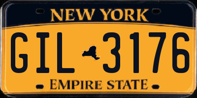 NY license plate GIL3176