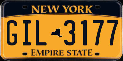 NY license plate GIL3177