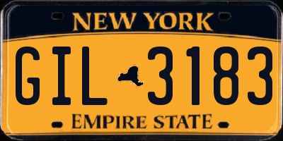 NY license plate GIL3183