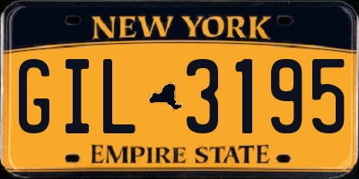 NY license plate GIL3195