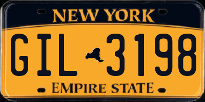 NY license plate GIL3198
