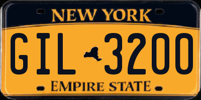 NY license plate GIL3200