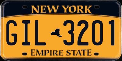 NY license plate GIL3201