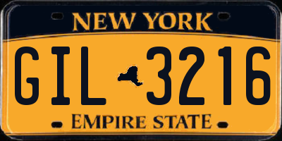 NY license plate GIL3216