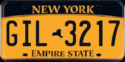 NY license plate GIL3217