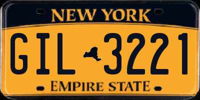 NY license plate GIL3221
