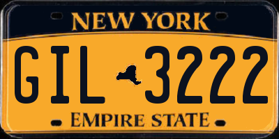 NY license plate GIL3222