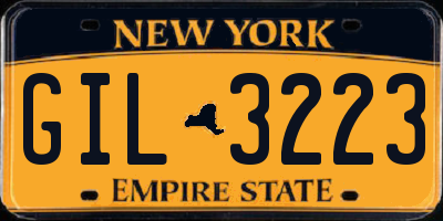 NY license plate GIL3223