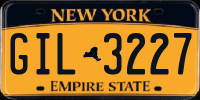 NY license plate GIL3227