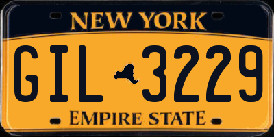 NY license plate GIL3229