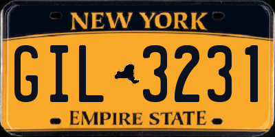 NY license plate GIL3231