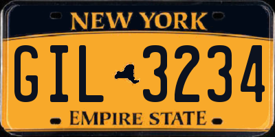 NY license plate GIL3234