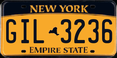 NY license plate GIL3236